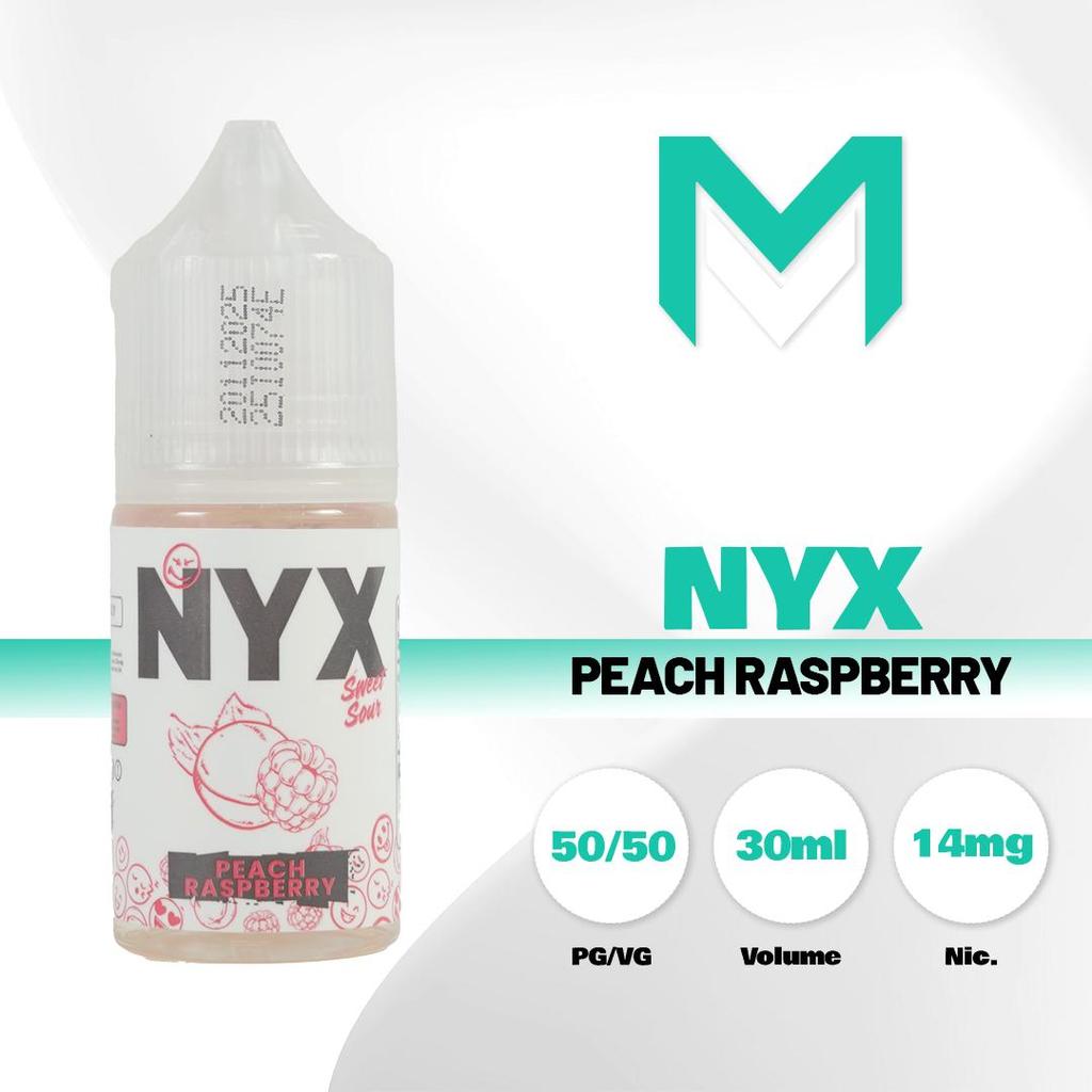 Liquid Vape NYX Sweet Sour Peach Raspberry Pods Friendly 14MG 30ML By JVS