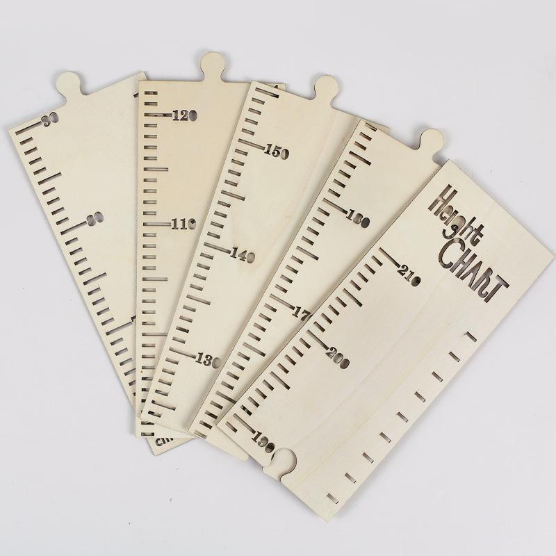 Penggaris tinggi badan anak gaya minimalis kayu lintas batas DIY, alat ukur tinggi dinding kamar tid