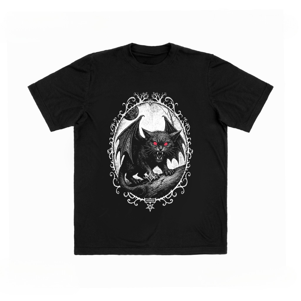 Omens  Kaos Unisex Metal Punk dengan Nuansa Pertanda & Ramalan Gaib  Kaos Skena Mystic Metal Lengan 