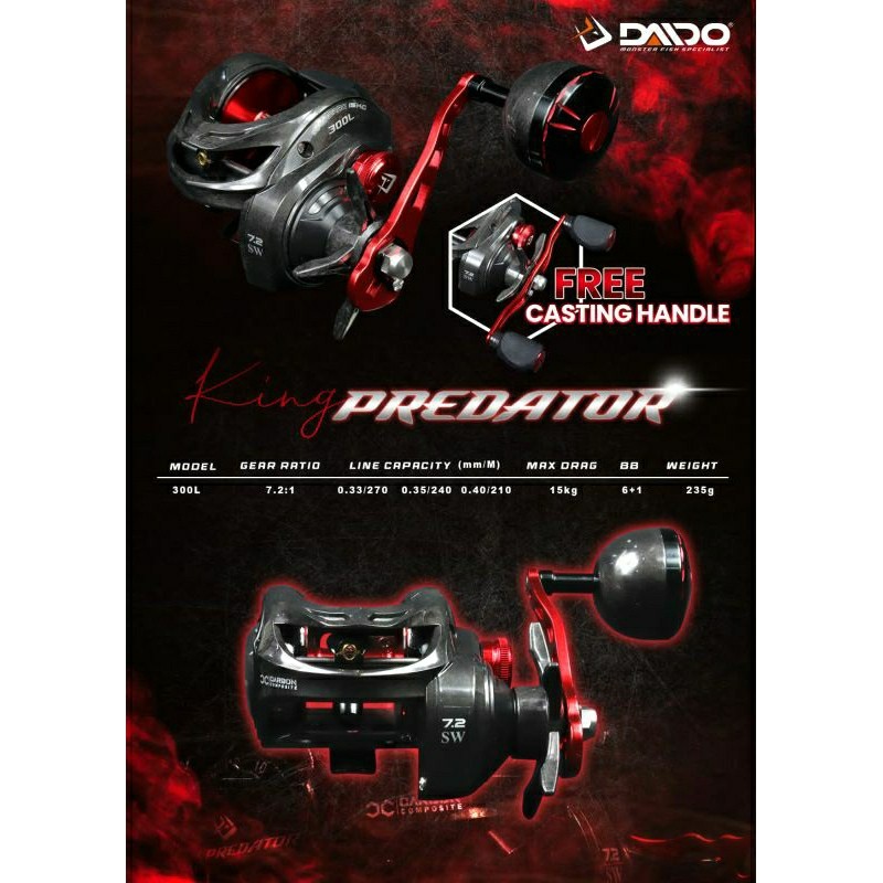 Rell BC Daido Predator King Predator Ghost dan Pro Series 200L + Bc King Predator 300L/R 400XL L
