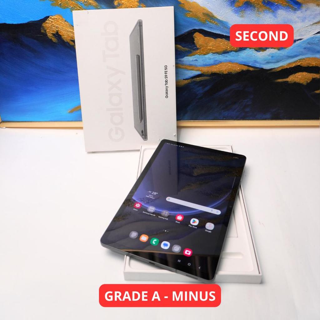 SAMSUNG TAB S9 FE 6/128 GB (5G) GRADE A - MINUS HP SECOND ORIGINAL SINAR MUTIARA CELL