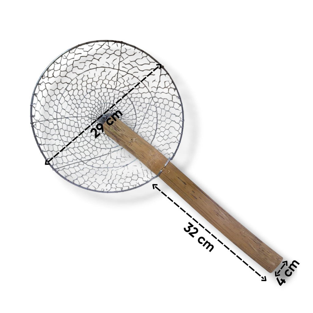 SEROKAN MINYAK GORENG KAWAT GAGANG BAMBU SUPER MURAH