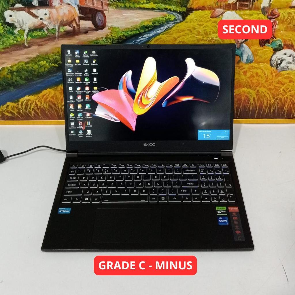 AXIOO PONGO 725 I7 12650H 16 GB (14") GRADE C - MINUS LAPTOP SECOND ORIGINAL SINAR MUTIARA CELL