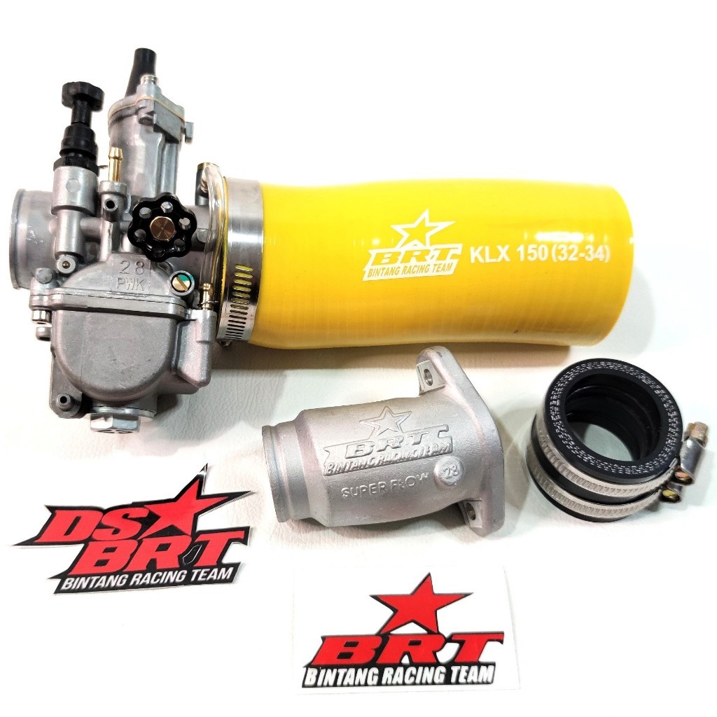 Paket Karburator Karbu BRT + INTAKE + BANANA KLX 150 Dtracker 150 SUPER FLOW