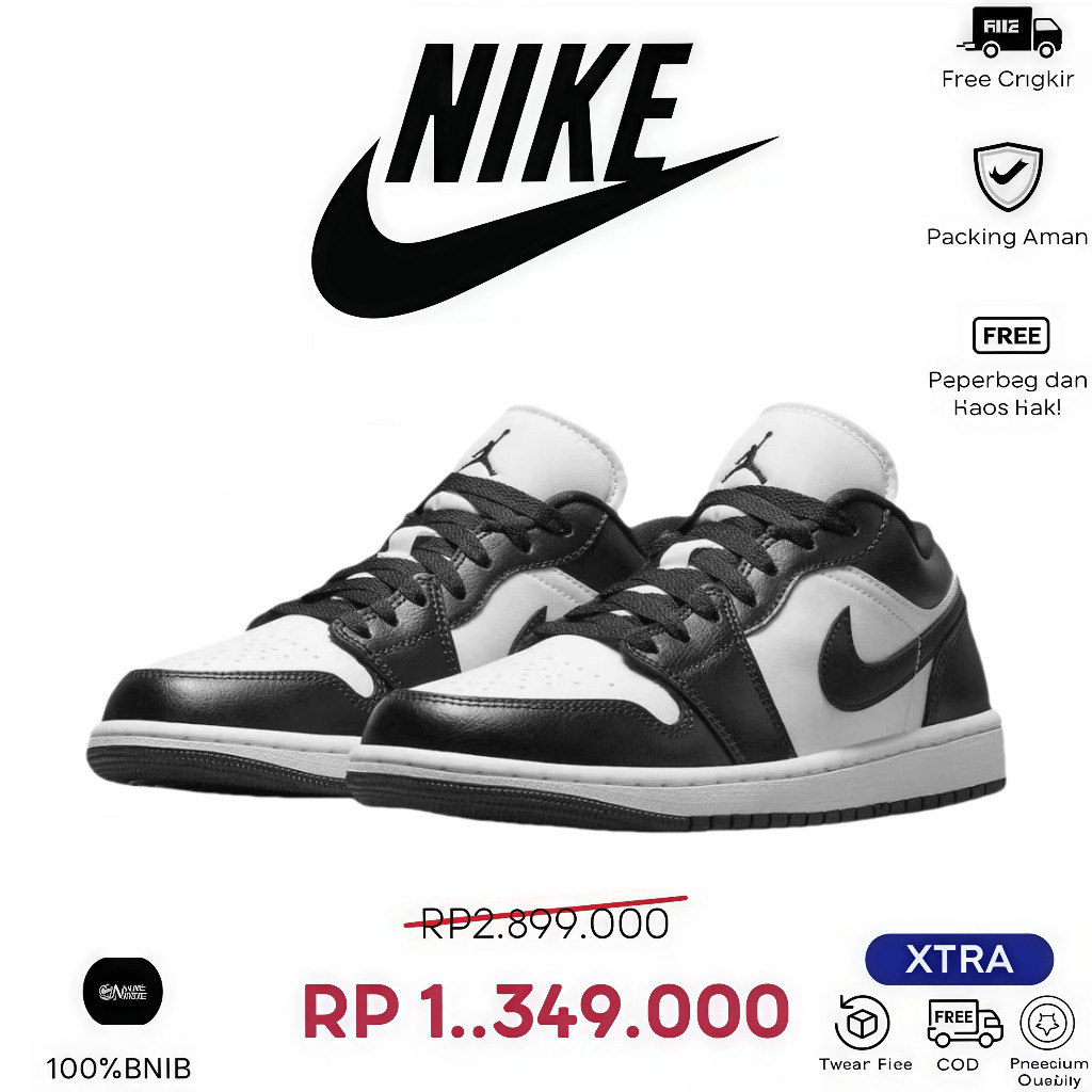 Air Jordan 1 Low  Sepatu Pria Men And Women Original 100% Resmi Sepatu