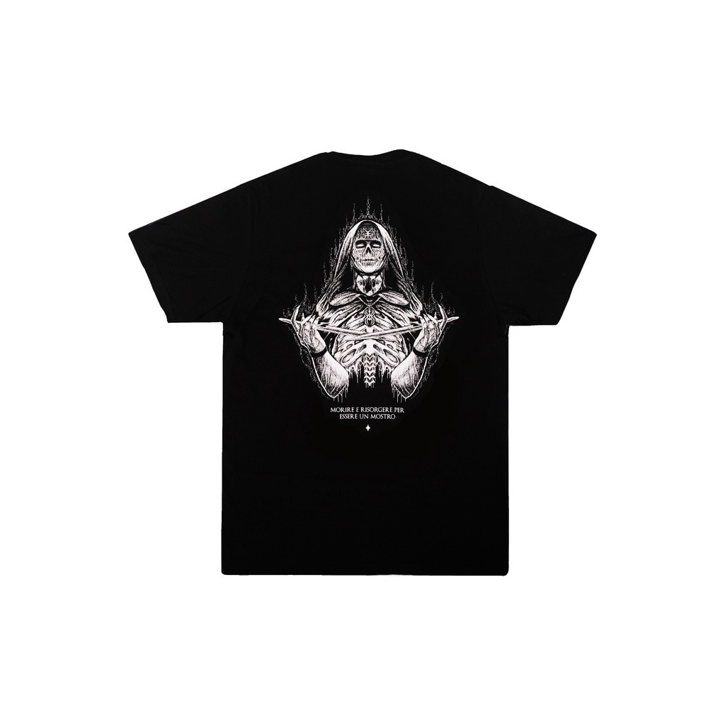 Kaos Distro Metal Pria Hitam Quira Vampire Kingdom