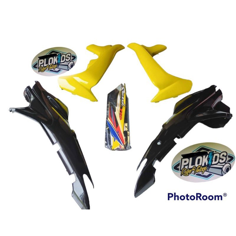 COVER BODY SMASH OLD 2005-2006  HITAM SET SAYAP SMASH KUNING BONUS STRIPING Terlaris & Termurah