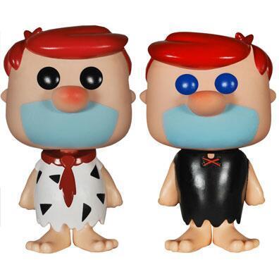 Fred & Barney (Red Hair) 2 Pack - The Flintstones - SDCC 2014 10cm Vinyl Figure Collection Model Toy