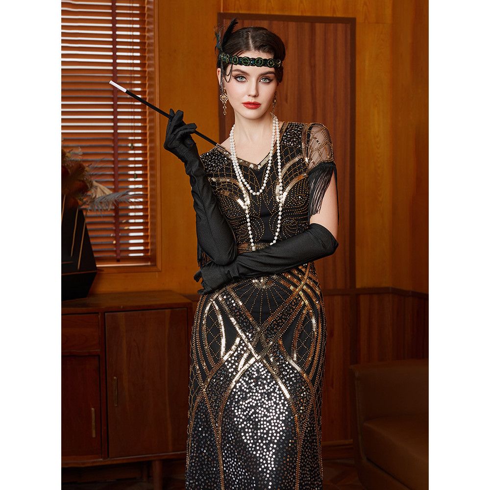 Boutique-Evening Dance Dress Ball Gown European and American Style1920S Gatsby Dress Vintage Party E