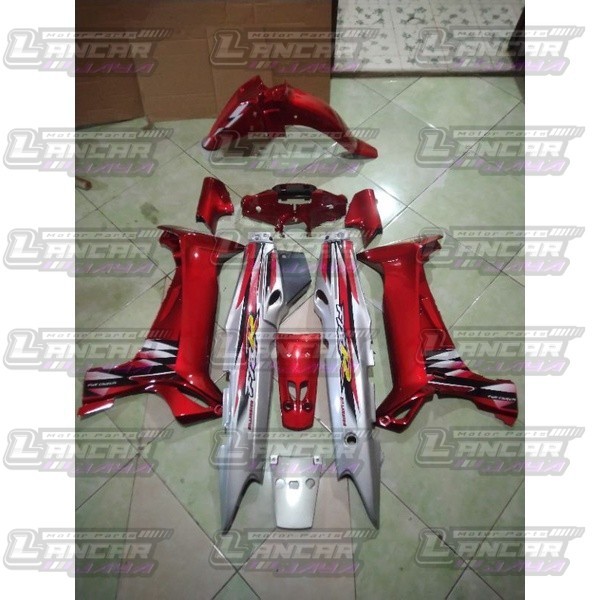COVER BODY FULL SET HALUS YAMAHA F1ZR FIZR FIZ R MILLENIUM MERAH MARON SILVER