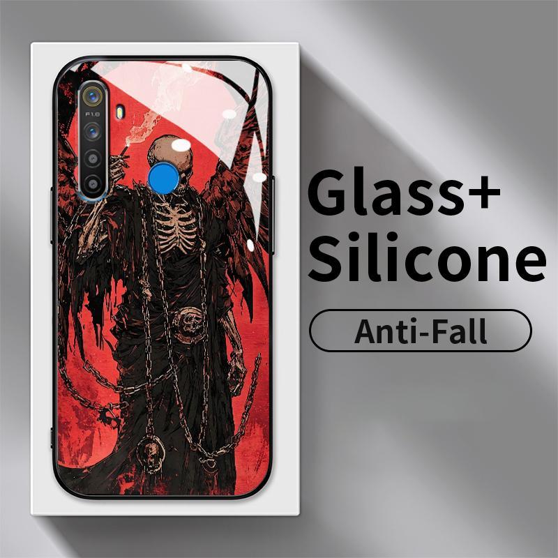 Case Hp For Realme 5 5i 5s 3 3i Pro 6i 7 7i 8 5G 8s 8i 12 Lite 2 Q Q3 Q3i U1 V13 Glass Kaca Slikon B