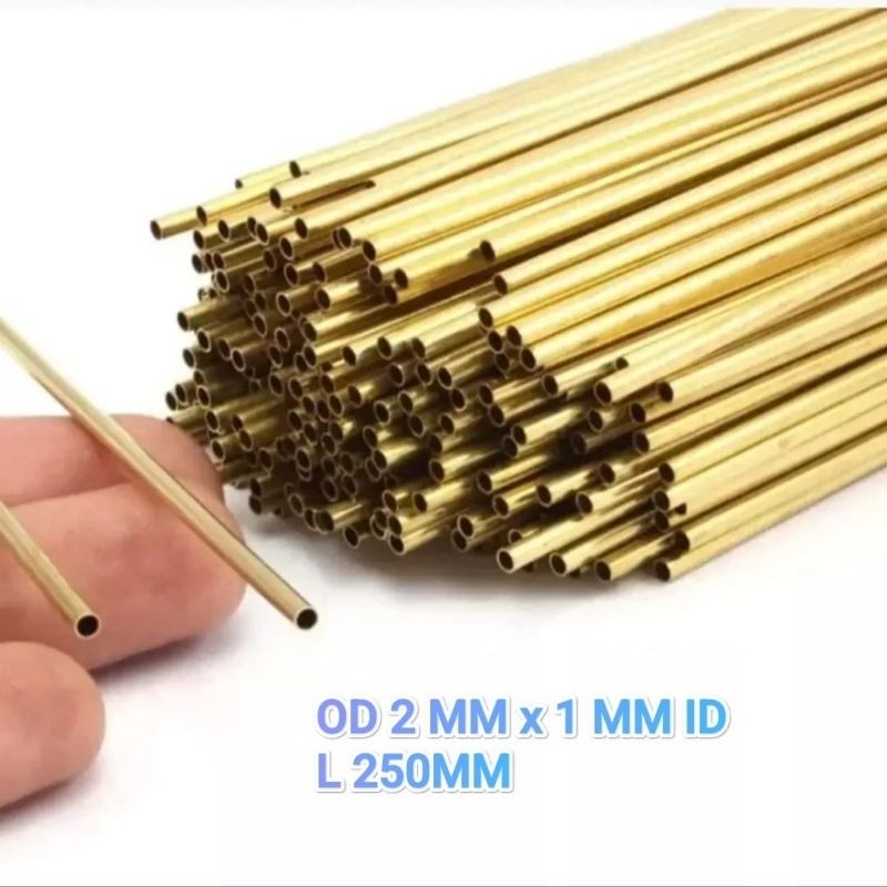 Pipa Kapiler Kuningan/Capillary Tube Brass OD 2 mm 3 mm L300mm