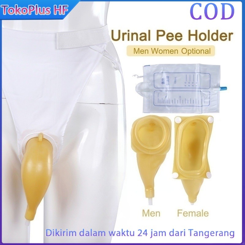 Alat Bantu Kencing Dengan Urinal Bag Kantong Pipis Silikon Eksternal Kateter Kantong Urin Bag Untuk 