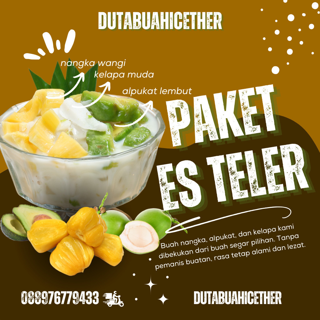 Paket Es Teler Frozen 2.5kg by Duta Buah Icether | Kelapa + Nangka + Alpukat | Siap Saji, Cocok untu