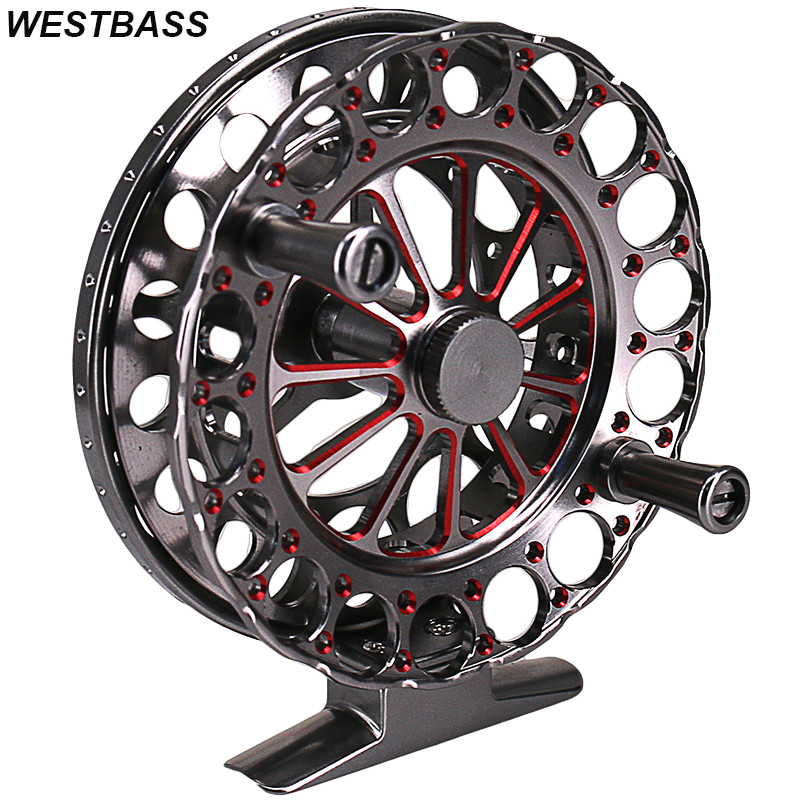 WESTBASS Fly Fishing Reel 2BB Large Arbor Aluminium Alloy Fly Reel 8kg Max Drag Left&Right Handle Fi