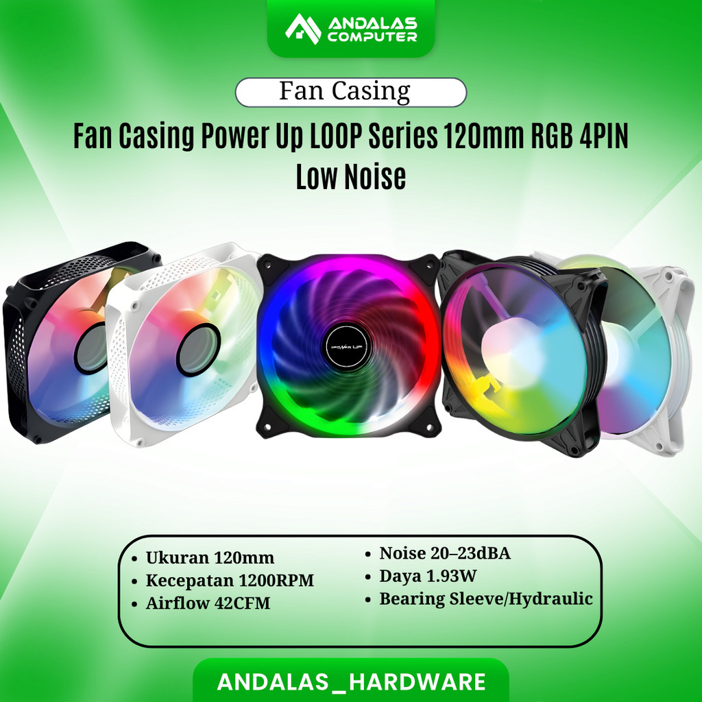 FAN CASING POWER UP LOOP Series RGB Fan Casing 12CM Single RING LED Fan Case 120mm