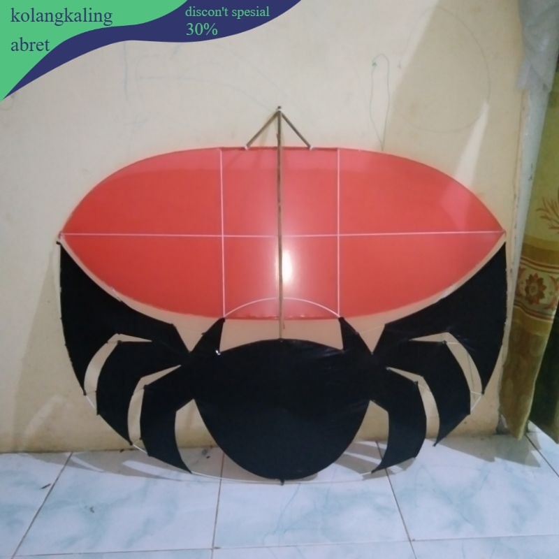 rangka layangan Layangan Spider Mini Warna Beragam Gratis Sendaren