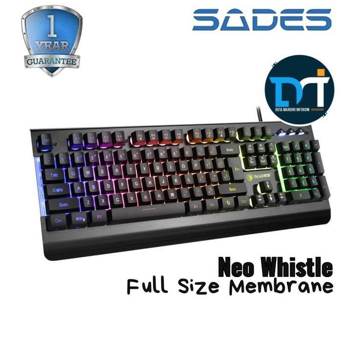 Sades Neo Whistle - RGB Full Size Membrane Gaming Keyboard