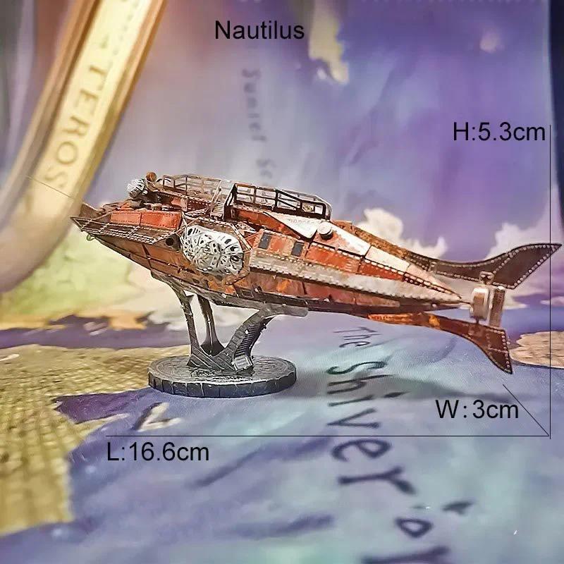 Color Mini Puzzles 3d Metal Nautilus Model  Toys for Kids 14+ DIY Hand Made Adults Jigsaw Learning E