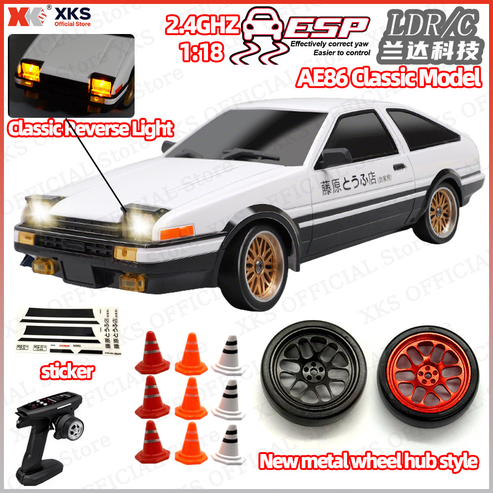 XKS LDRC LD1801 AE86 Model 1/18 Mini RWD RC Car  Drift Racing 2.4G Anti-Interference ESP Gyroscope L