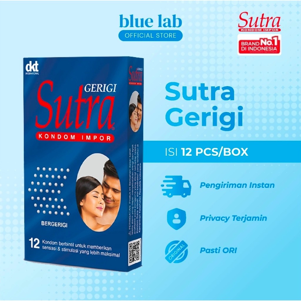 PROMO HARI INI STOK READY BANYAK Kondom Sutra Biru 1 Box isi 12 Pcs Condom Sutra Bergerigi ~BISA COD