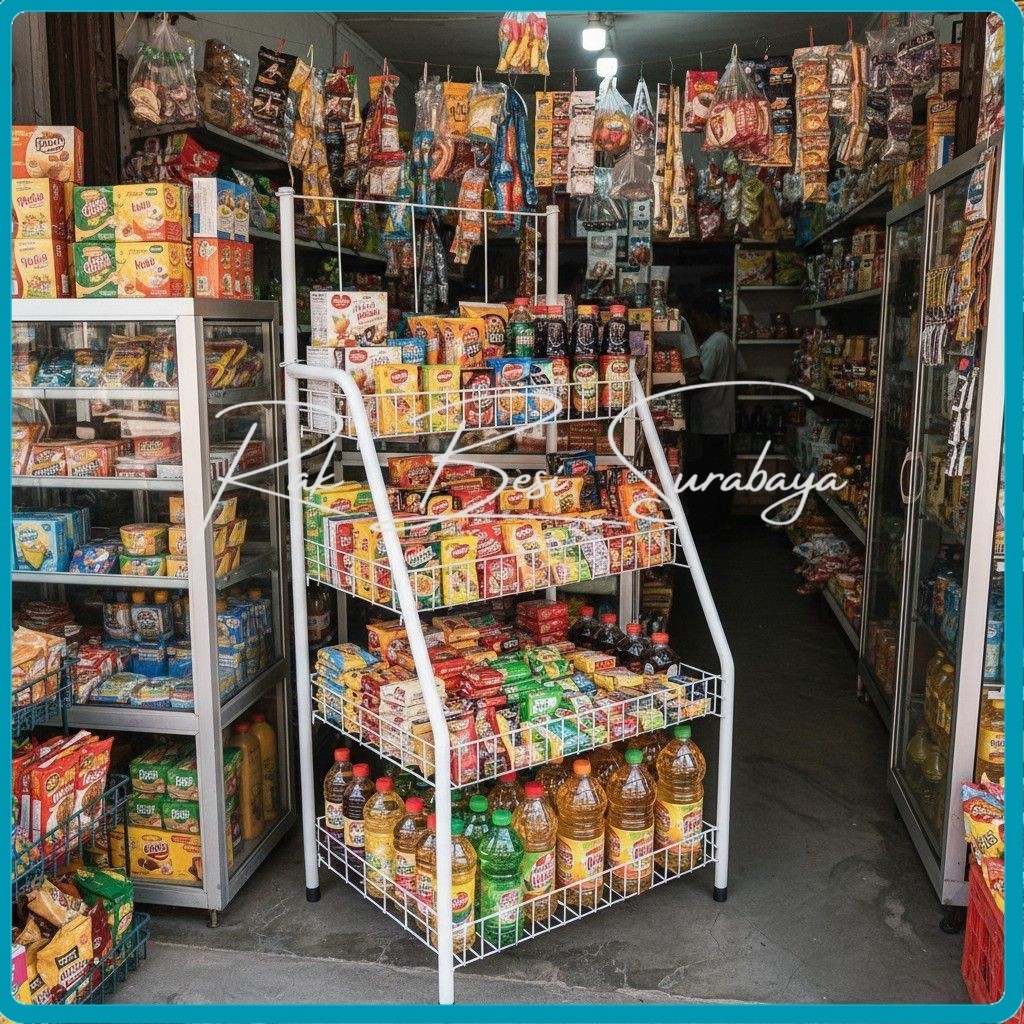 Rak roti serbaguna/Rak jumbo/Rack/Rak dapur/keranjang toko/Rak Display/Rak jualan sembako