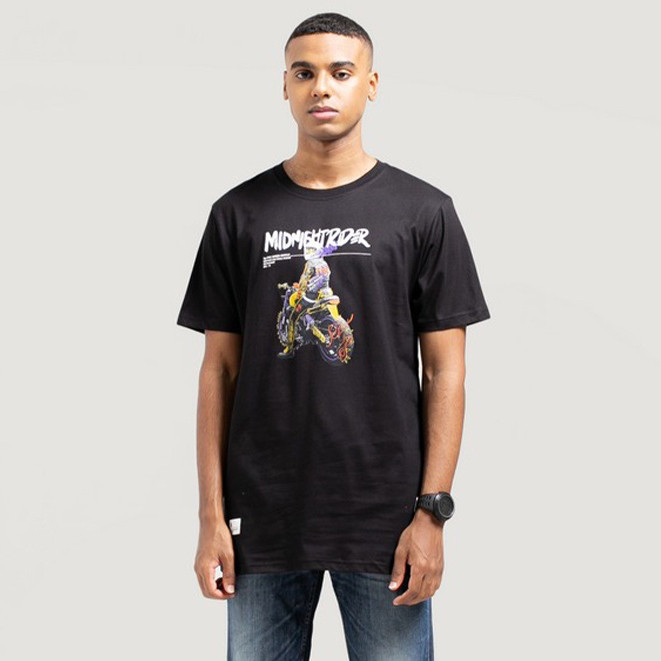 FMC Speed Supply Original Kaos Lengan Pendek Combed 24s Katun Hitam 100622