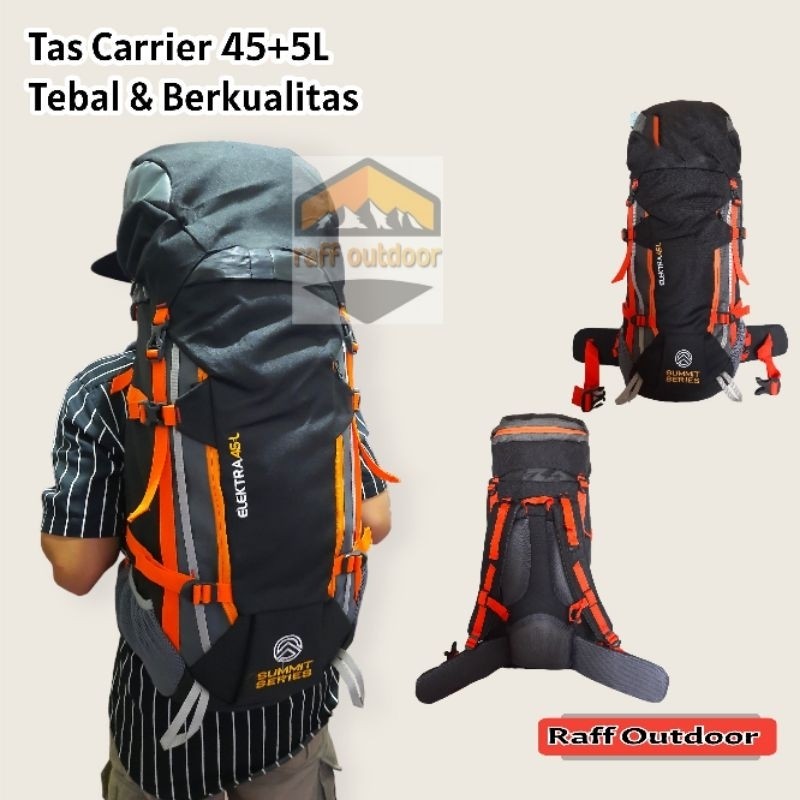 Raggi Store - Tas Gunung Carrier 45L+5L Liter Elektra Tas Ransel Tas Mudik