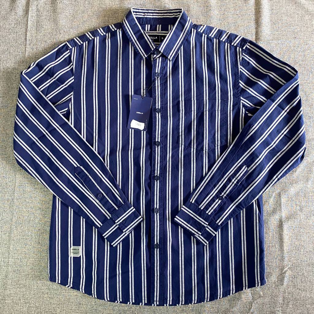 KEMEJA OSELLA LENGAN PANJANG PRIA F 12 NAVY