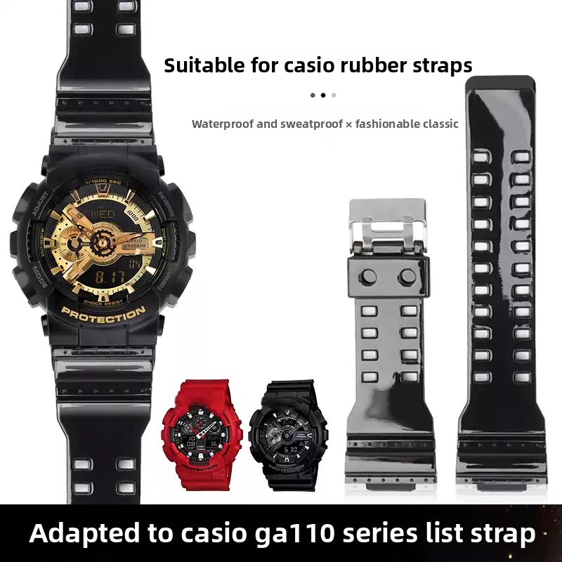 For Casio G-shock Black Gold GA-110 GA-100 GA-120 Ga140 ga700 400 Resin Silicone Sports Wat Strap Me