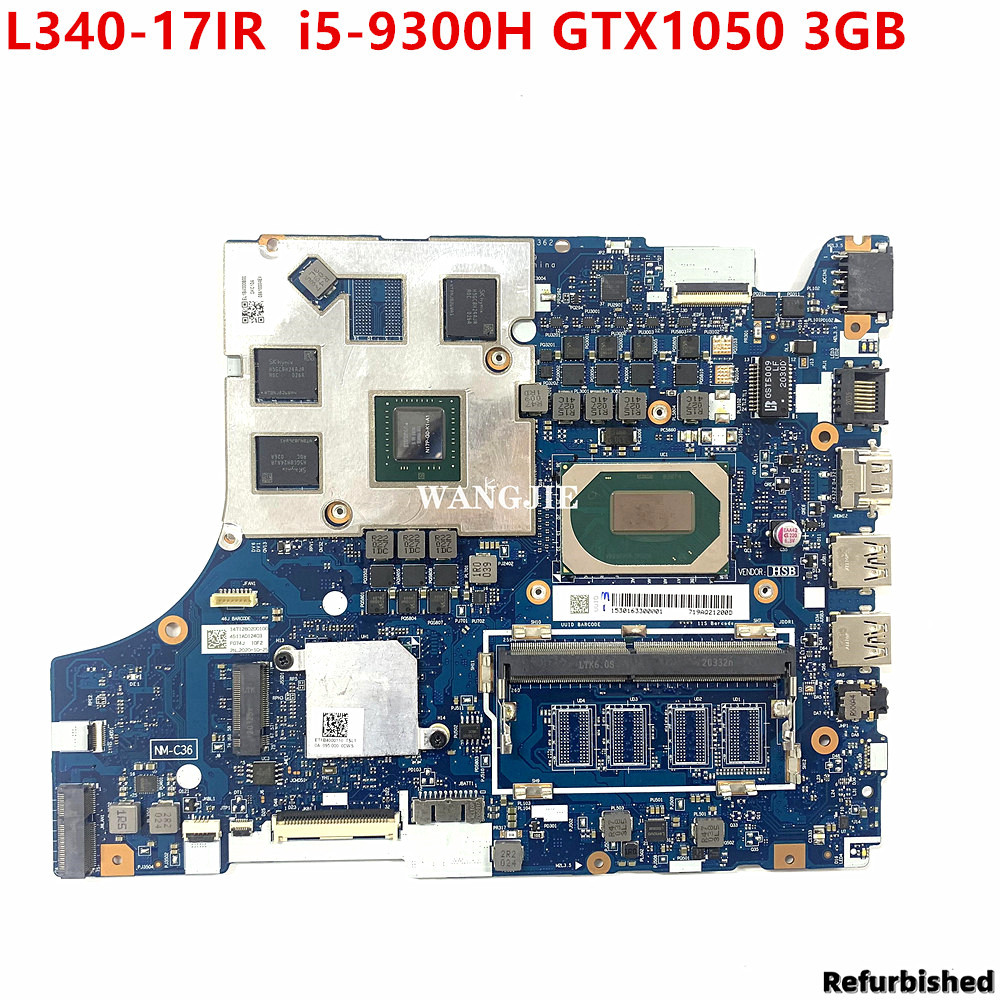 Refurbished Laptop Motherboard 5B20S44104 NM-C362 FOR Lenovo L340-17IR Ideapad Gaming i5-9300H GTX10