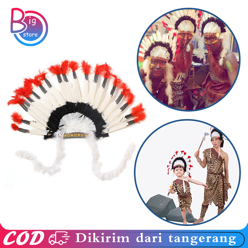 Topi Apache Indian Topi Manusia Liar Topi Alat Peraga Panggung Topi Apache Indian