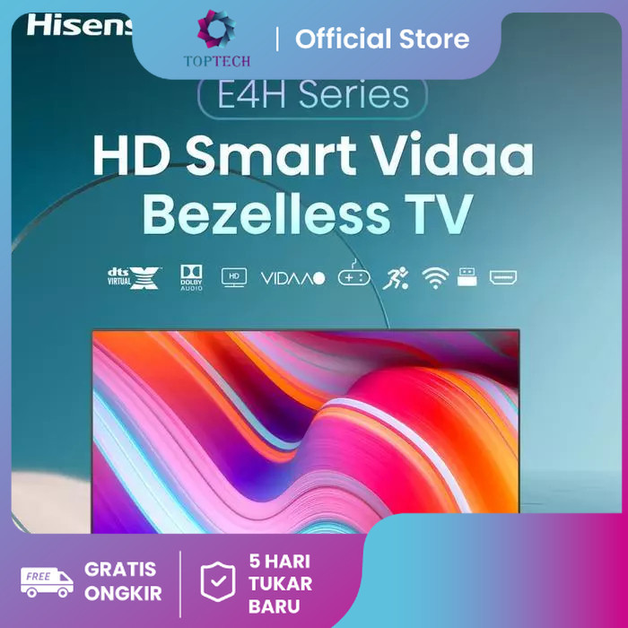 HISENSE Smart TV with VIDAA TV 32 INCH HD -32E4H