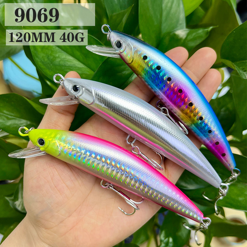 Heavy Minnow Tuna Fishing Lure 12cm 40g Artificial Hard Baits Sinking Minnow Saltwater fishing lure 
