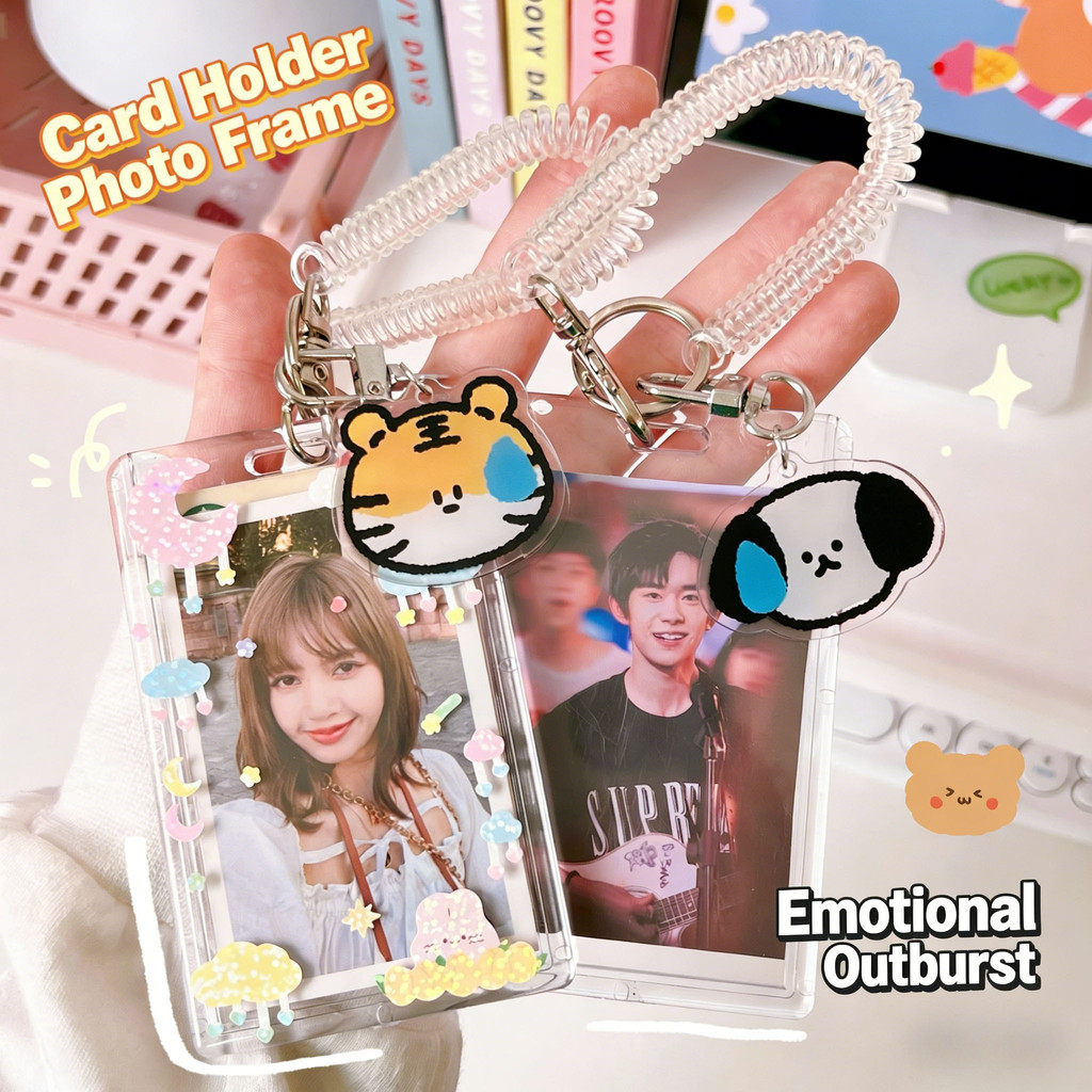Holder Id Card Acrylic Id Card 2 sisi Tempat Kartu Id Card Member Name Tag Acrylic DIY