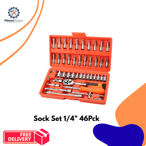 Kapusi Kunci Sock Set 46pcs CR-V 1/4" K-9819