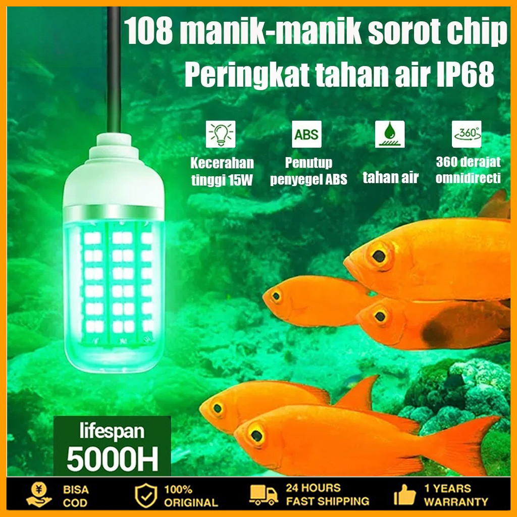 Lampu bawah air Persediaan Menarik Ikan Lampu 12 V LED Dalam Air Umpan Ikan Umpan Cahaya untuk Meman