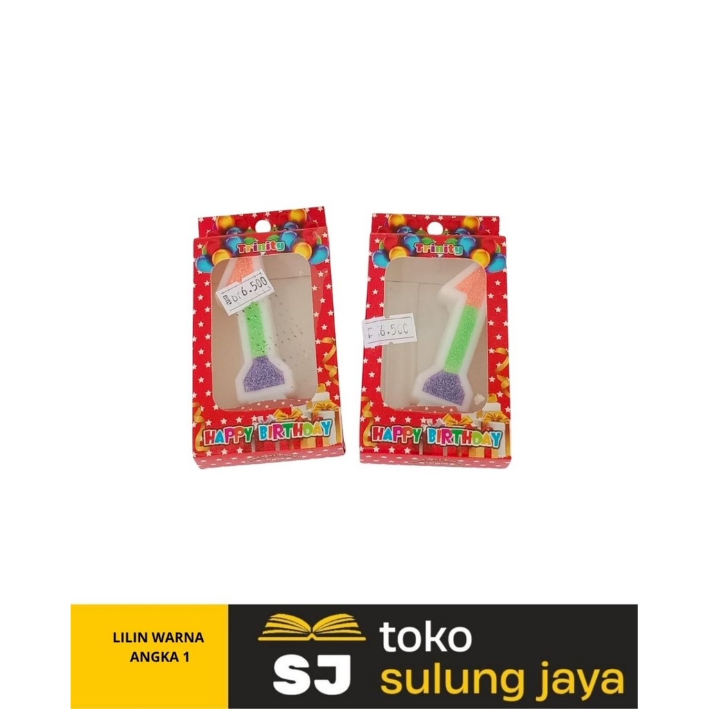 LILIN WARNA ANGKA 1 | LILIN ULANG TAHUN ANGKA 1 | LILIN WARNA | LILIN NUMBER