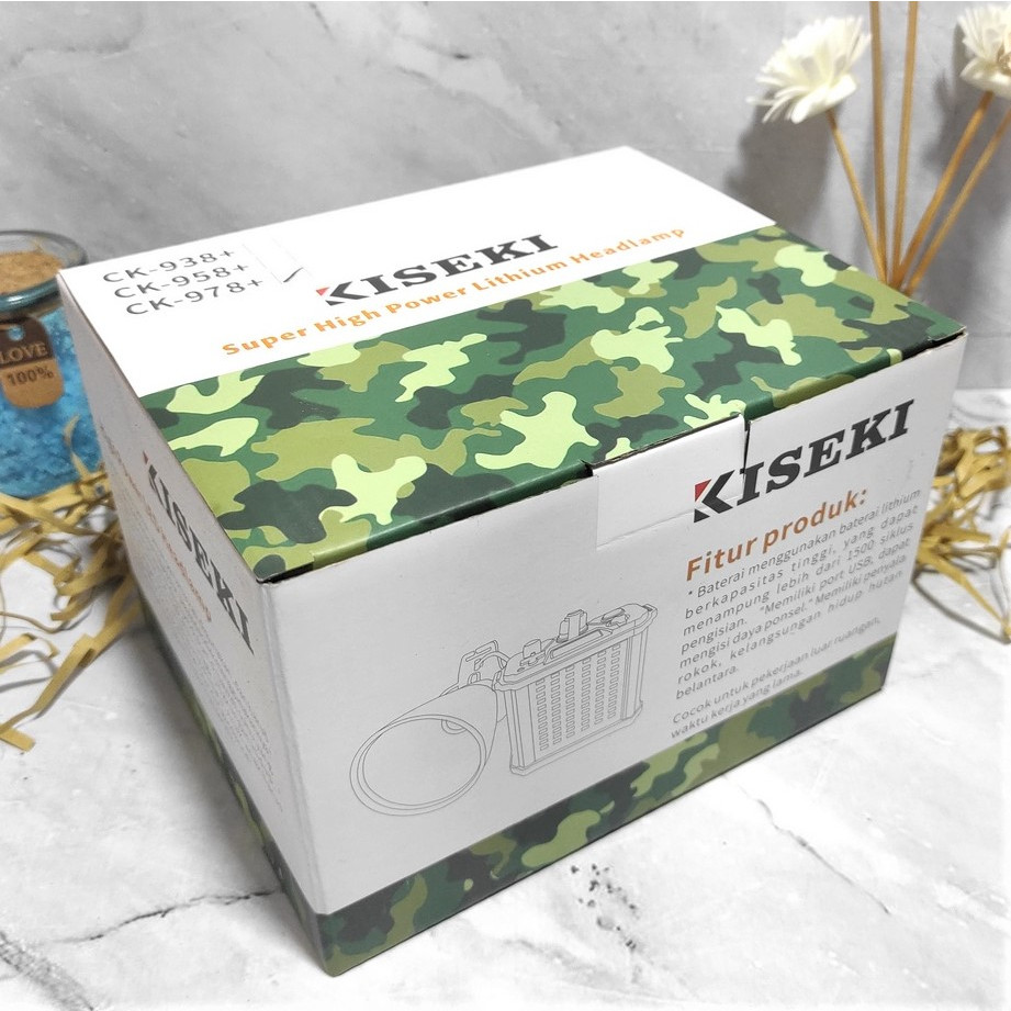 baru Senter Kepala Kiseki CK-978+ Headlamp 200Watt Led Light Super Bright Tahan Hingga 12Jam