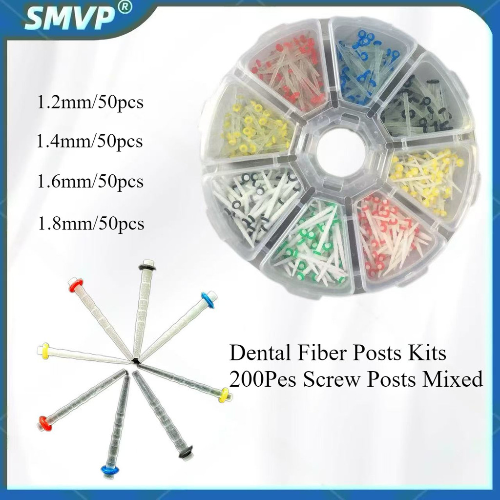 Multi-sizes Dental Fiber Post With Drill Kit Straight Screw Quartz Glass Fiber Resin Post Root Canal