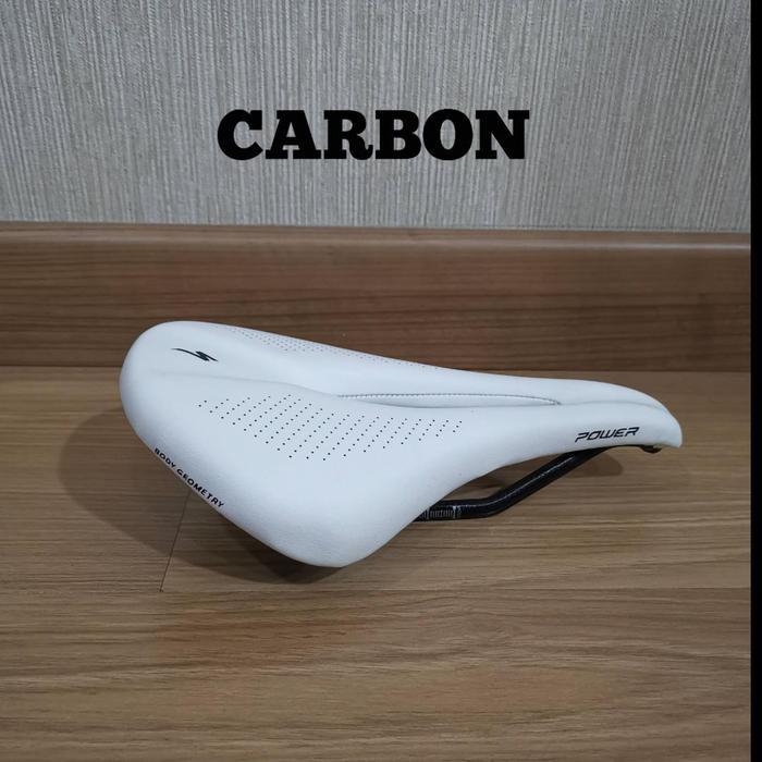 SADDLE SADEL CARBON SEPEDA SPECIALIZED S WORKS POWER BODY GEOMETRY - Putih