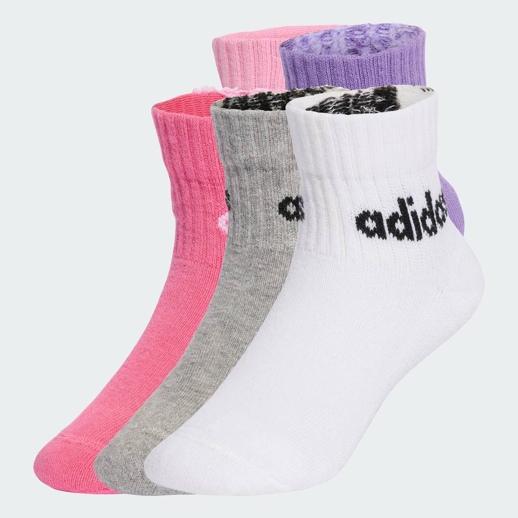 adidas Lifestyle Linear Ankle Socks 5 Pairs Kids Unisex Pink JF8541