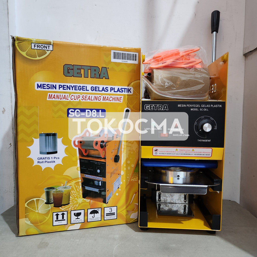 Getra High Cup Sealer SC-D8.L 16oz - Mesin Penyegel Gelas Plastik Alat Press Manual Sealing Machine