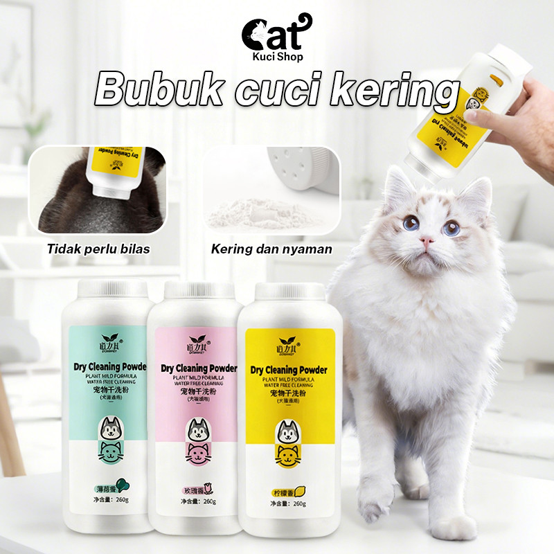 (260g)Bedak Kucing Anti Kutu Jamur dan Scabies~Bedak Anjing Anti Fleas~Bedak Hewan Anti Kutu dan Gat
