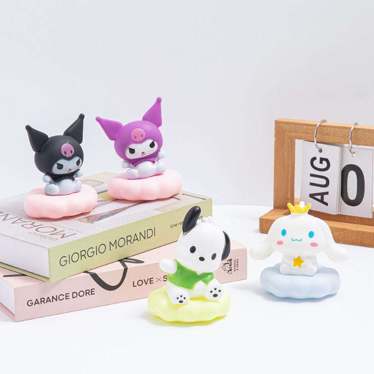 6458 Hiasan Kue Patung Figurin Lampu / Ornamen Kue Cloud Lucu / Topper Kue 3D Karakter Lucu / Topper