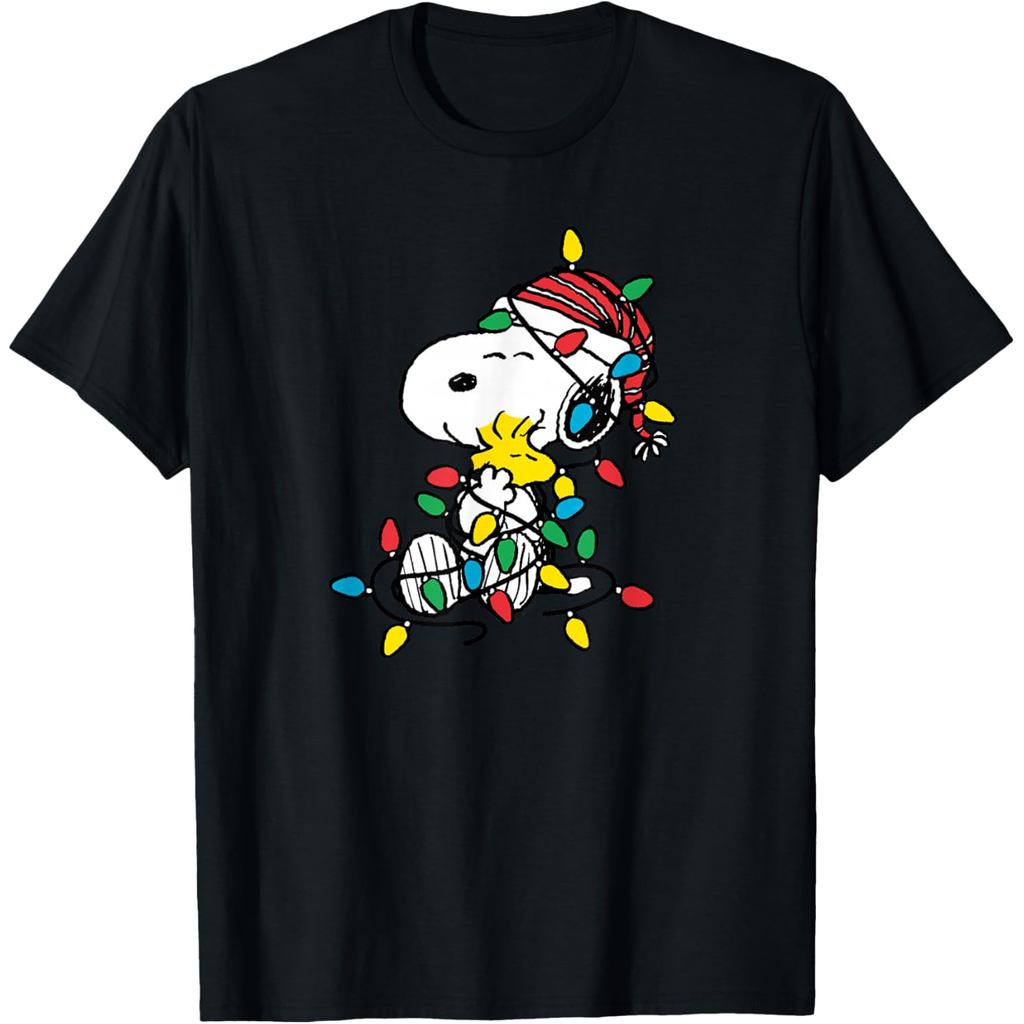 *COD* Kacang Tanah - Kaos Lampu Natal Snoopy Woodstock
