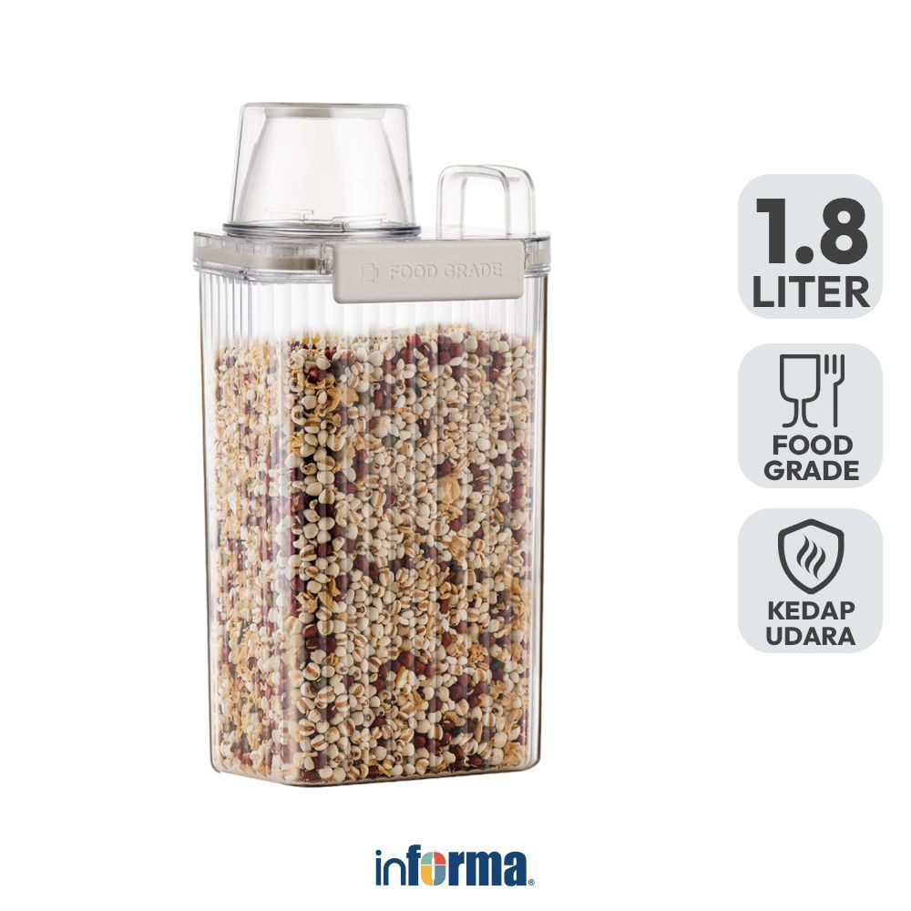 Informa Pau Wadah Makanan Plastik 1.8 Liter - Putih Tempat Makanan Food Container Box Makanan
