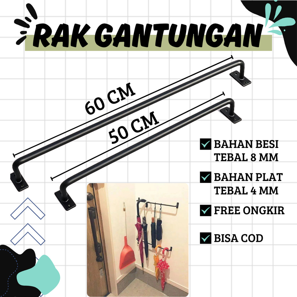 Rak Gantungan Handuk Gantungan Baju Gawang  Handuk Tempel Tembok Gantungan Handuk Tempel Dinding Rak