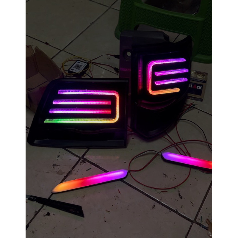 Garasi Biled Stop lamp Slim Frame Fortuner VNT RGB Slimframe Akrilik