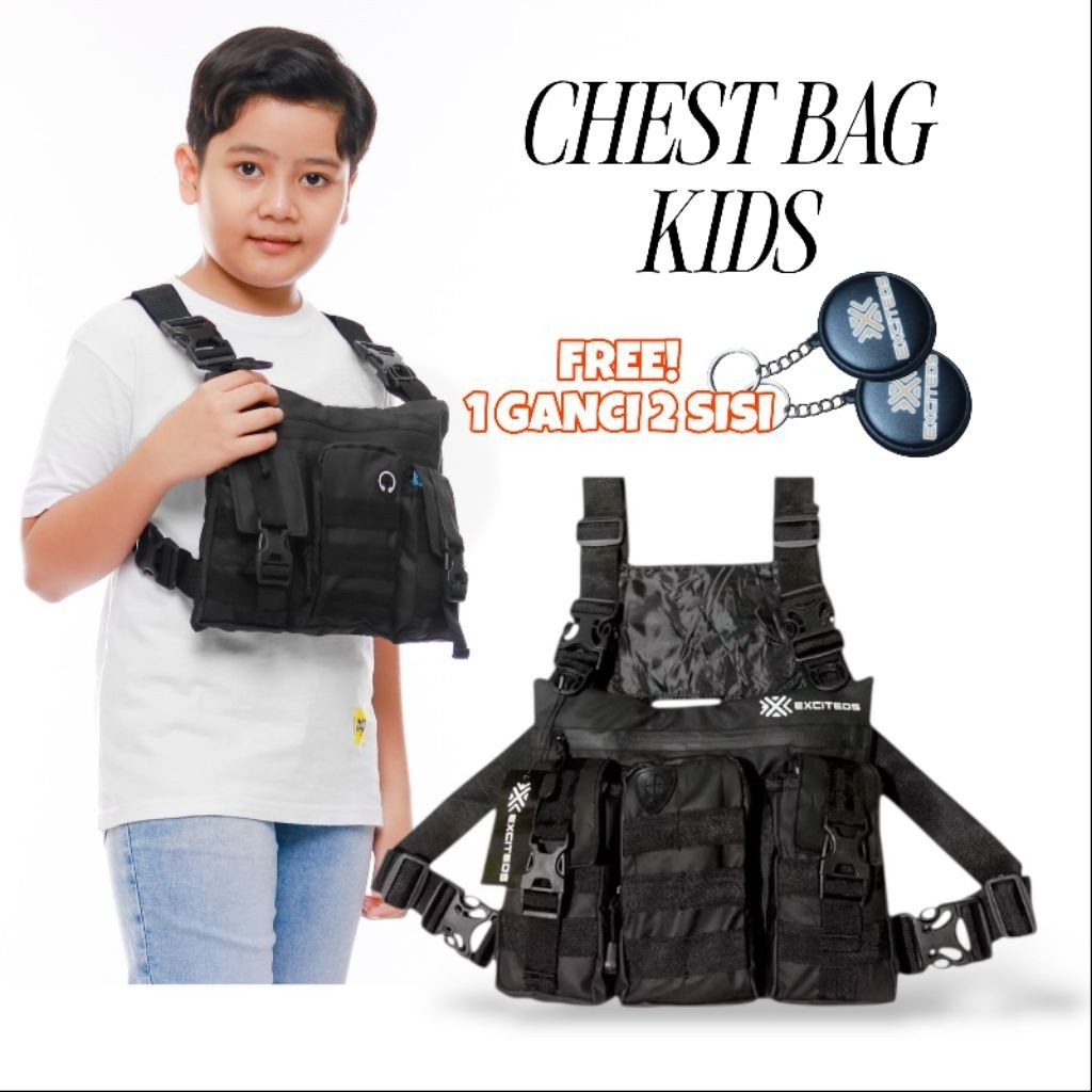 Tas Dada Anak Army Chest Bag Mini Tactical Rompi Dada Anak Model Tas Bahu Depan Laki Laki